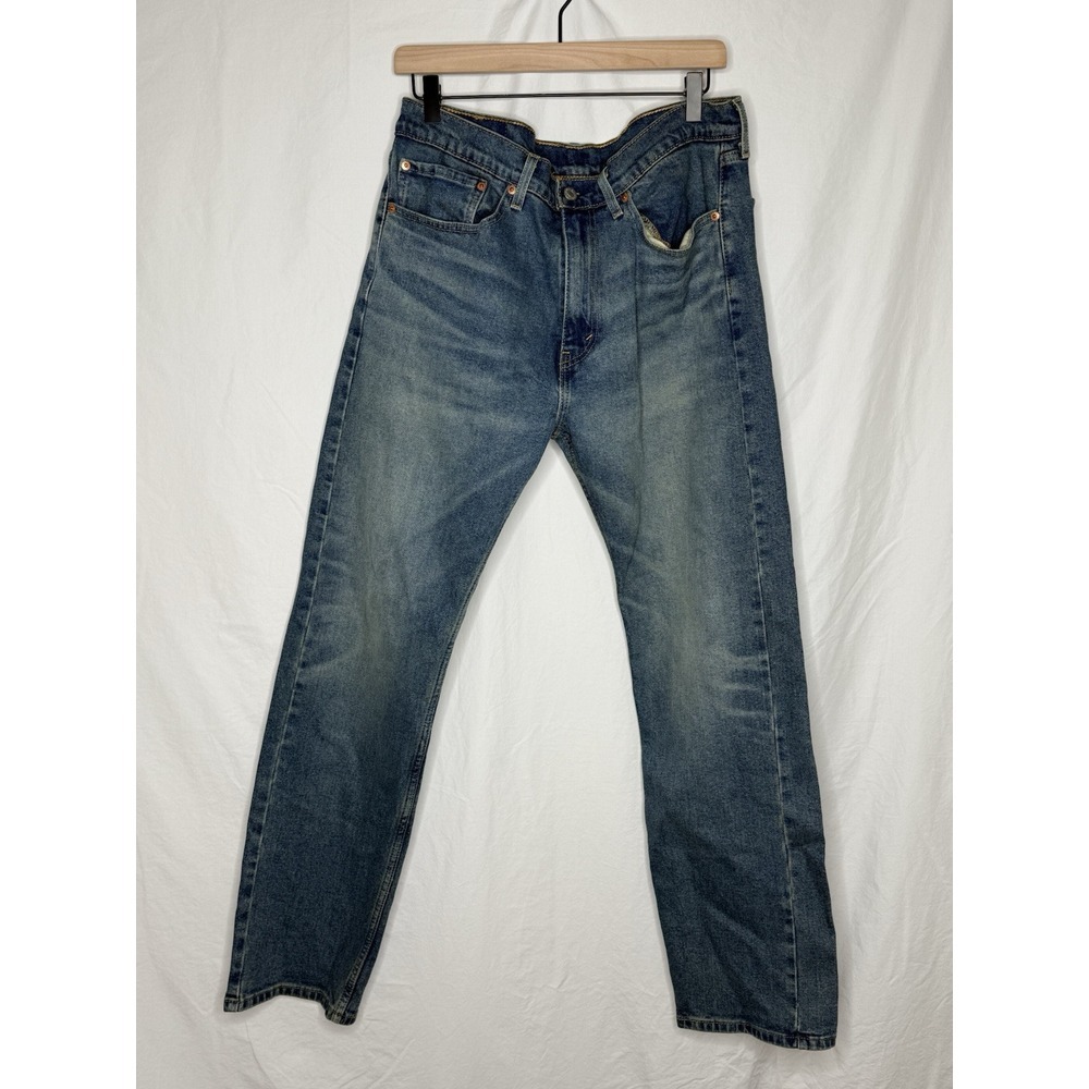 Levi's 505 Men's Waterless Straight leg Size 34 Jeans Blue Excellent Medium Wash